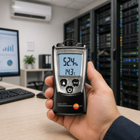 Mini thermohygromètre de poche, affichage rétroéclairé du point de rosée et du bulbe humide pour la surveillance de la qualité de l'air intérieur CVC
