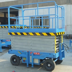 Plataforma de trabajo aéreo para hombre, elevador móvil de 8 m, 10 m, 12 m, a la venta, elevador de tijera con <span class=keywords><strong>Control</strong></span> remoto, 500 KG - Product Image 2