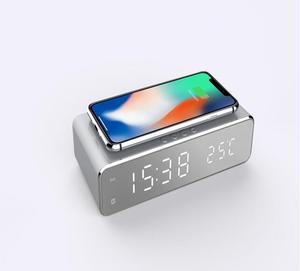 Đứng Điện Thoại Di Động Nhanh Chóng Sạc Di Động Powerbank Led Điện Thoại Không Dây Đồng Hồ Báo Thức Với Điện Thoại Sạc Không Dây - Product Image 1