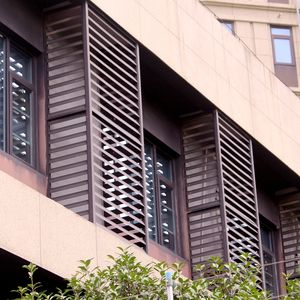 شباك تهوية خارجية أفقية من الفولاذ المجلفن المطلي بمسحوق الفلوروكربون، تصميم عصري ومتين وصديق للبيئة - Product Image 6