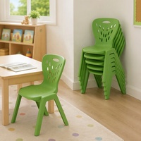 Chaise empilable pour élèves de maternelle, dossier à grille, design contemporain, en plastique durable et écologique, haute qualité