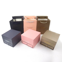 Boîtes cadeaux à tiroirs en papier pour fête des mères, ensembles de colliers d'emballage de Roses pour maman