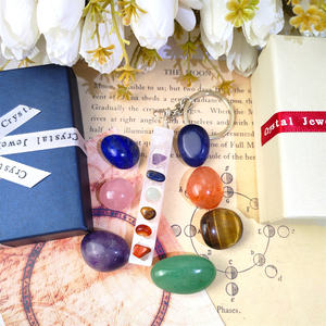 Ensemble de pierres roulées certifiées CE/RoHS pour la guérison spirituelle, en quartz rose, lapis-lazuli et autres matériaux, pour les sept chakras, idéal comme souvenir - Product Image 2