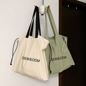 Custom Logo Recycled Thick Cotton Canvas Tote Bag Premium Durable Shopping Tote Bag With Long Handle - Product Image 1
