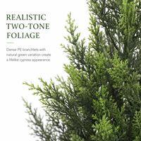 Cypress artificiel en PE, résistant aux UV, écologique, ignifuge, moderne, plusieurs tailles, pour aménagement paysager et décoration intérieure