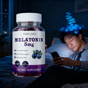 Gomme Vitaminiche per il Sonno Senza Zucchero 5mg 10mg Migliorano Memoria e Sonno Profondo Melatonina per Adulti 60 Gomme/Flacone - Product Image 5