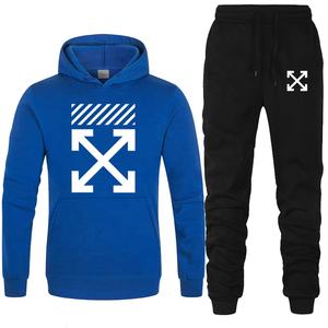 Vente en gros de survêtements 2 pièces pour hommes Ensemble de jogging à capuche Survêtements en coton et polyester sur mesure pour hommes - Product Image 3