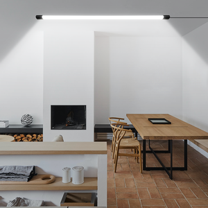 Lámpara LED de tienda de diseño de cristal moderno de 4 pies, lámpara colgante de oficina de almacén comercial, lámpara colgante de tira de sala de exposición de gimnasio - Product Image 6