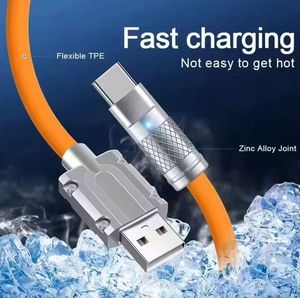 Hot Sale Zinc Alloy Connector 1M Silicone Multiple <b>USB</b> <b>C</b> Fast Charging Data <b>Cable</b> for Mobile Phones - Product Image 3