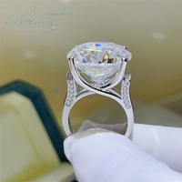 Silber Original 20 Karat runder Diamant test im Brillant schliff Past D Farbe Moissan ite Ehering für Frauen Edelsteins chmuck