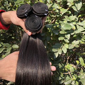 Crudo brasiliano real virgin indiano venditore di capelli umani 1B tessuto dritto in osso trendy originali fasci di extension <span class=keywords><strong>set</strong></span> con chiusura - Product Image 3