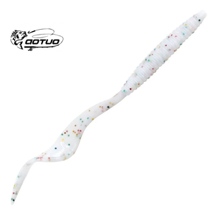 Aotuo Leurre souple lumineux en forme de larve à queue bouclée de 9 cm et 14 cm, leurre artificiel pour la pêche en eau salée légère et la pêche en eau rocheuse - Product Image 1