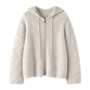 Maglione Cardigan <span class=keywords><strong>con</strong></span> cappuccio in Cashmere <span class=keywords><strong>con</strong></span> cappuccio <span class=keywords><strong>con</strong></span> motivo a rombi <span class=keywords><strong>con</strong></span> ricamo asciugamano da <span class=keywords><strong>donna</strong></span> - Product Image 6