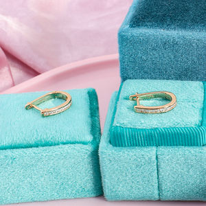 ต่างหูเม็ดเพชรสำหรับผู้หญิง Moissanite,เครื่องประดับชุบทอง<span class=keywords><strong>24</strong></span>กะรัตเครื่องประดับแฟชั่นกำหนดได้เองจากโปรวองซ์ - Product Image 6