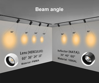 Brevet d'usine nouvelle conception 3 phases 4/6 fils projecteur piste Cri90/97 Anti-éblouissement scintillement gratuit 15W Led piste lumière