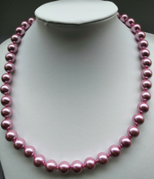 Vnox — collier noué en perles naturelles de 10mm pour femmes, chaîne avec aimant, de haute qualité