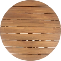 Table basse d'extérieur en teck massif personnalisée STG, pour la maison, la cour, le balcon, meubles d'extérieur, table ronde de café