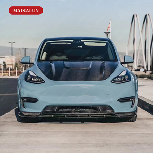 Kit de carrosserie en Fiber de carbone 2019 de haute qualité pour <span class=keywords><strong>Tesla</strong></span> modèle Y mise à niveau vers le Style <span class=keywords><strong>C</strong></span> avec lèvre avant diffuseur arrière jupes latérales becquet - Product Image 2