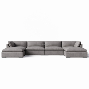 Juego de sofá modular de <span class=keywords><strong>pana</strong></span> de terciopelo de cuero personalizado privado FERLY, muebles de sala de estar - Product Image 2
