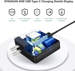 OYNASUN 65W USB-C อะแดปเตอร์ชาร์จทดแทนสำหรับเซนบุ๊ค <span class=keywords><strong>S13</strong></span> - Product Image 5