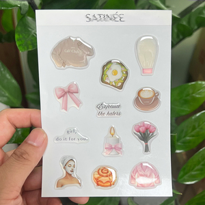 Wholesale Custom Domed <b>Stickers</b> Waterproof 3D Epoxy <b>Sticker</b> With <b>Logo</b> For Cosmetic Packaging - Product Image 2