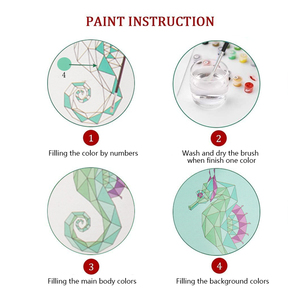 Poligoni del tavolo da disegno del modello su ordinazione pittura di DIY dai numeri per i bambini - Product Image 4