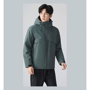 Chaqueta Cortavientos Impermeable y Transpirable de Primera Calidad con Cierre, Diseño Personalizado para Exteriores, Todo en Uno, Gruesa, Resistente al Viento, para Senderismo y Lluvia - Product Image 2