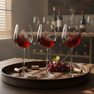Verres à Brandy Modernes de Luxe Côtelés Modèle Requin de Plage Mr Panda Raymond 300ml 10 Ounces avec Verre à Vin Rouge en Cristal 3D Intégré - Product Image 3