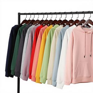 Personalized 350gsm Fleece Solid Multi-Color Oversized Hoodie Embroidery Puff Printed Hoodies <b>Men</b> Set Hoodie Sweatershirt - Product Image 1