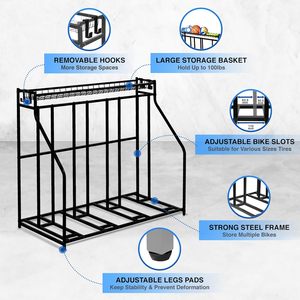 Soporte de Pared para Bicicletas con Acabado en Polvo, de Alta Seguridad para Interiores y Exteriores, para Garaje, con Capacidad de Carga de 45 kg - Product Image 2