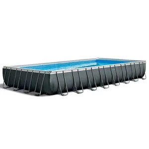 Intex 26364 miglior prezzo famiglia struttura rettangolare fuori terra struttura in acciaio piscina in PVC