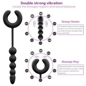 Sexo inalámbrico control remoto silicona Anal Plug Set vibrador Butt Plug silicona consolador largo Butt Plug para parejas - Product Image 4