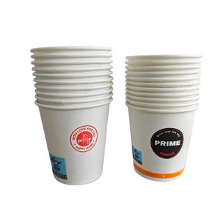 Gobelet en papier avec paille pour boissons chaudes, tasses à café personnalisées imprimées, gobelet en papier jetable à paroi simple avec couvercles - Product Image 2