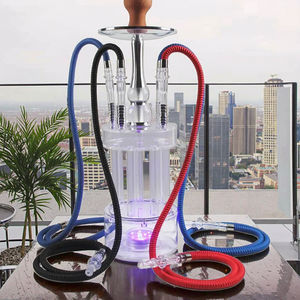 <span class=keywords><strong>Chicha</strong></span> transparente avec lumière LED Ensemble de narguilé complet en forme de Gatling Narguilé <span class=keywords><strong>grossiste</strong></span> Narguilé personnalisé pour bar - Product Image 1