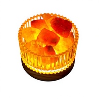 Lampe de chevet diffuseur d'arômes en forme de yourte en cristal, ornement lumineux d'ambiance intérieur, éclairage d'ambiance démagnétique pour chambre à coucher