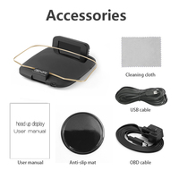 Projecteur de navigation HUD C2 OBD2 GPS LED pour affichage de vitesse tête haute sur pare-brise pour voitures