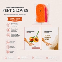 Ensemble de 6 paires de gants et chaussettes jetables en cire de paraffine pour soins hydratants des mains et des pieds, idéal pour les salons de manucure professionnels