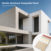 Panneau composite en aluminium (ACP/ACM) blanc marbré avec revêtement PE personnalisé, léger et facile à installer pour la décoration de devantures de magasins