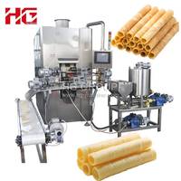 Machine automatique pour ligne de production alimentaire, alimentation au gaz et à l'électricité, pour bâtonnets de gaufrettes