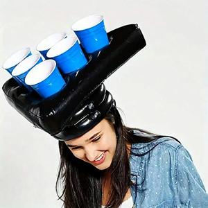 2PK INFL <span class=keywords><strong>ATABLE</strong></span> BER PONG HAT Permainan Minum Beer Pong CUPS - Product Image 1