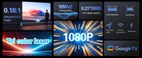 Proyector de Video Inteligente UST de Tiro Corto con Triple Láser, 1080P 4K, Google-TV, Android 13, Wifi, Digital, para Hogar, Reuniones y Juegos