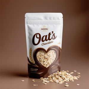 Sachets d'emballage personnalisés pour barre d'<span class=keywords><strong>avoine</strong></span> et céréales pour petit déjeuner Sachet de thé à l'<span class=keywords><strong>avoine</strong></span> debout Ziplock en grains naturels avec sucre de <span class=keywords><strong>coco</strong></span> et cacao en poudre - Product Image 1