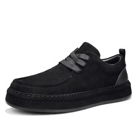 Zapatos de Hombre, Nuevos Tenis Negros con Cordones, Estilo Casual y Deportivo para Otoño, con Parte Superior de PU y Suela de PVC