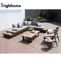 Ensemble de salon de jardin en aluminium à prix d'usine pour balcon, hôtel, villa, cour