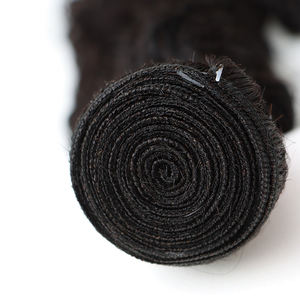 10A级深波彩混纺柬埔寨印度寺庙弹力貂皮角质层对齐人发生束批发价 - Product Image 6