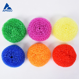 Éponges à récurer anti-rayures Amigo, rondes, multicolores, pour la vaisselle de cuisine, lot de 6 - Product Image 3