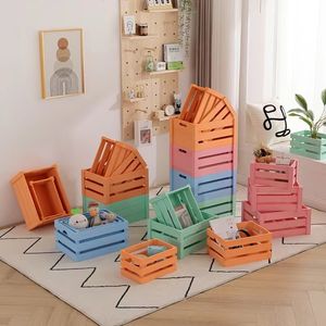 Caja de madera para almacenamiento decorativo, caja pequeña de granja de madera para fruta y comida, venta al por mayor - Product Image 1