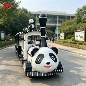 รถไฟเด็กแบบหลายตัวการ์ตูน สไตล์น่ารัก แบตเตอรี่ชาร์จได้ ไม่ต้องใช้ราง เหมาะสำหรับสวนซาฟารี หมู่บ้านพักตากอากาศ และสถานที่ท่องเที่ยว - Product Image 1
