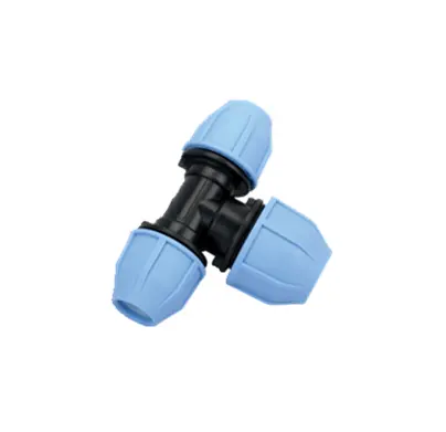 PP Compression Fitting Drip Irrigation HDPE Compression Pipe Fittings Plastic Water Pipe Fitting Female Thread Tee