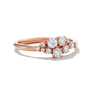 Milskye Mạ Vàng 925 Sterling Silver <span class=keywords><strong>Portia</strong></span> Rực Rỡ Cắt Kim Cương Cụm Nhẫn Đính Hôn Cho Phụ Nữ - Product Image 5